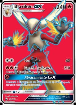 Blaziken GX card in Spanish