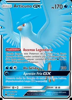 Articuno GX card in Spanish