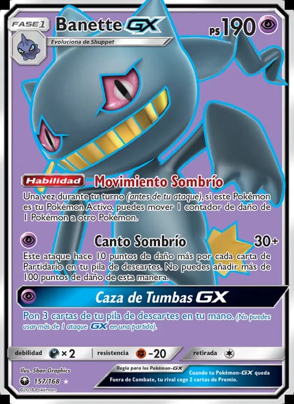 Banette GX card in Spanish