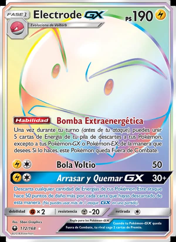 Electrode GX card in Spanish