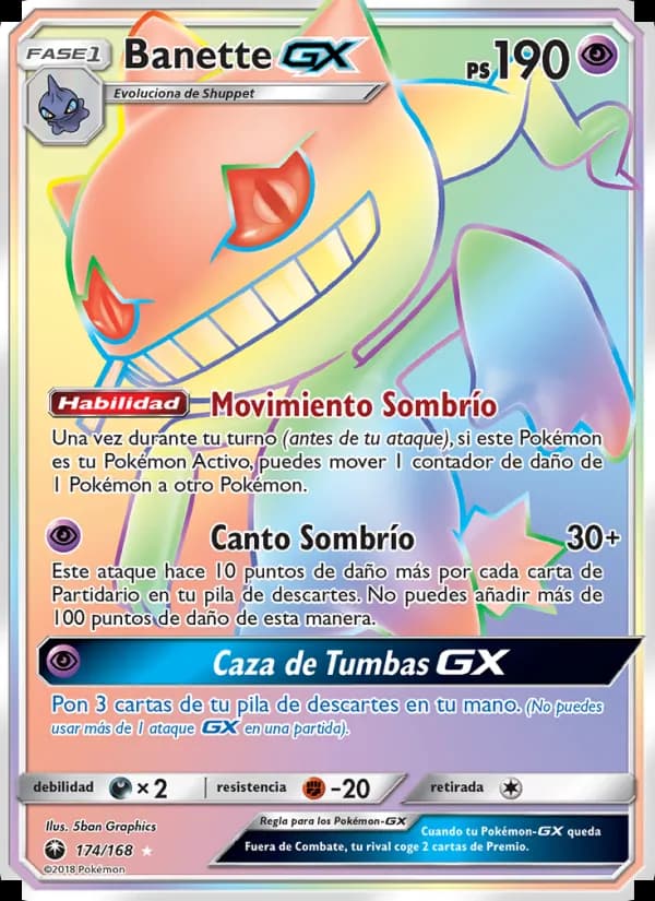 Banette GX card in Spanish