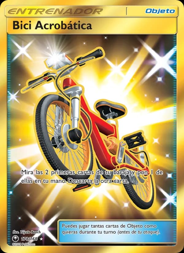 Bici Acrobática card in Spanish