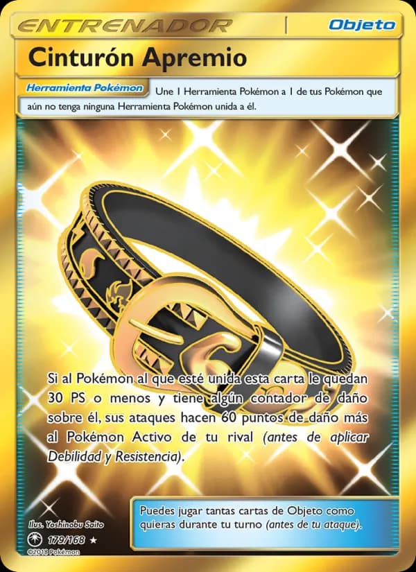 Cinturón Apremio card in Spanish