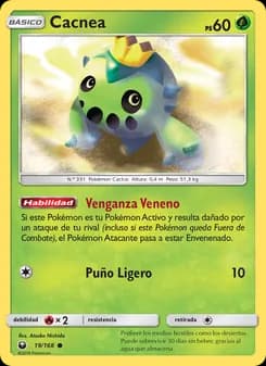 Cacnea card in Spanish