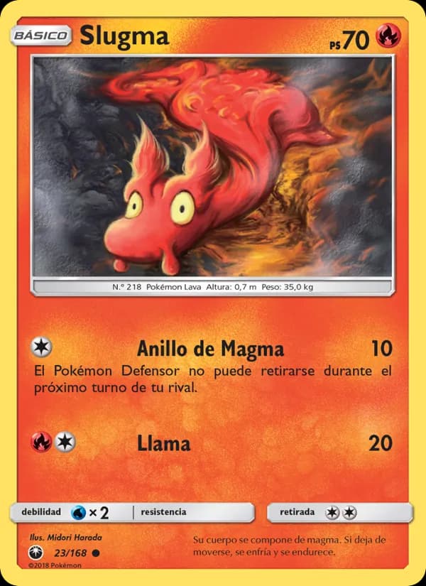 Slugma card in Spanish
