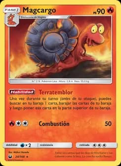 Magcargo card in Spanish