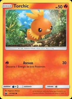 Torchic card in Spanish