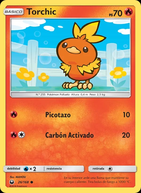 Torchic card in Spanish