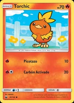 Torchic card in Spanish
