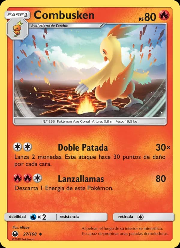 Combusken card in Spanish