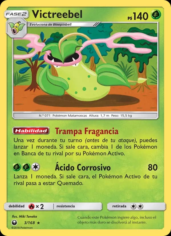 Victreebel card in Spanish