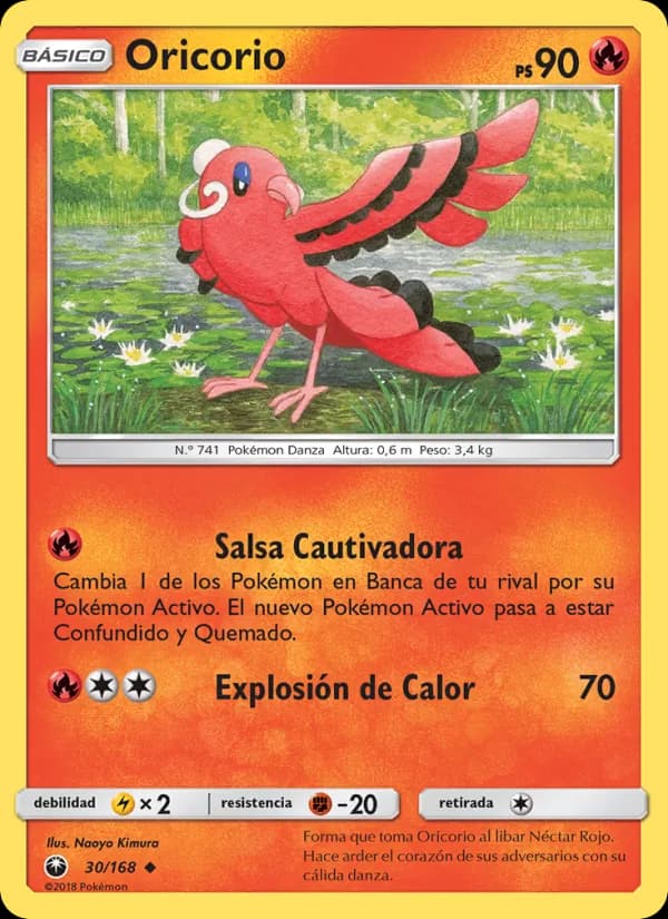Oricorio card in Spanish
