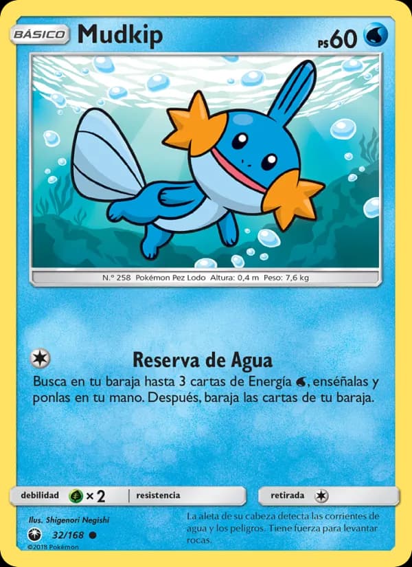 Mudkip card in Spanish