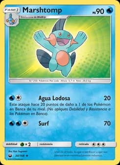 Marshtomp card in Spanish