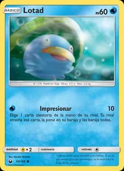 Lotad card in Spanish