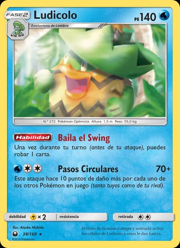 Ludicolo card in Spanish