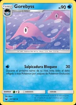 Gorebyss card in Spanish