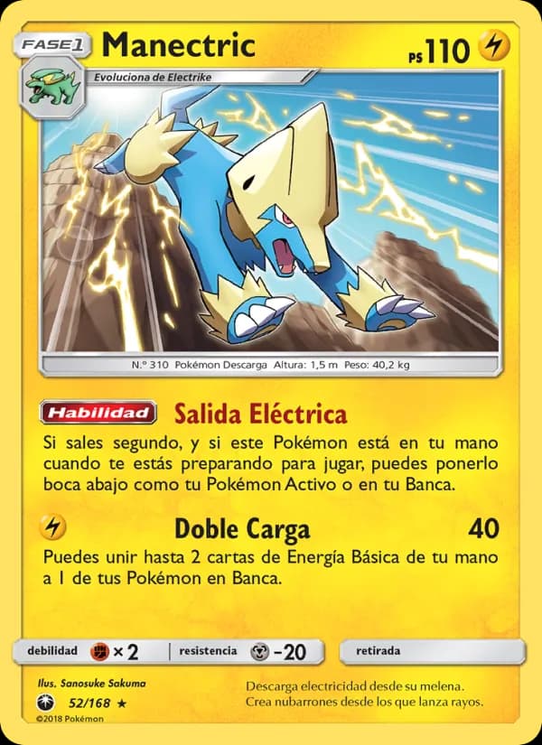 Manectric card in Spanish