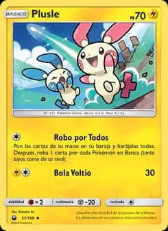 Plusle card in Spanish