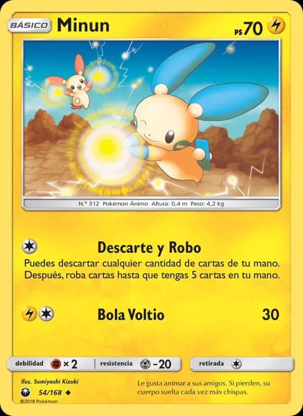Minun card in Spanish