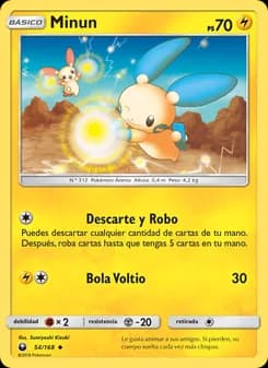 Minun card in Spanish