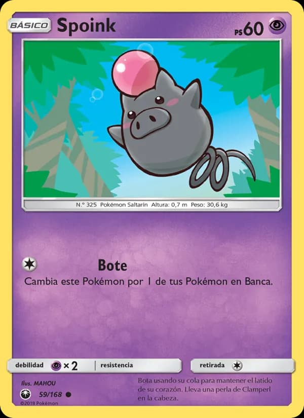 Spoink card in Spanish