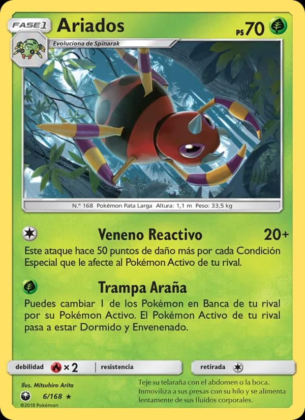 Ariados card in Spanish