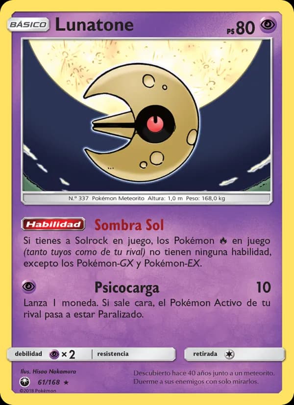 Lunatone card in Spanish