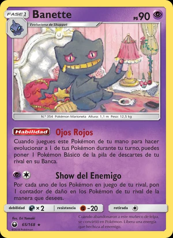Banette card in Spanish
