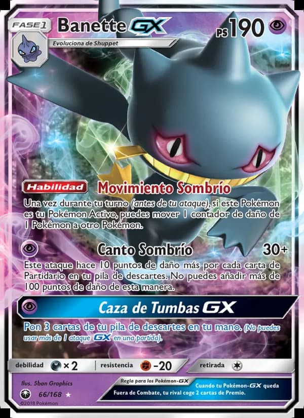Banette GX card in Spanish