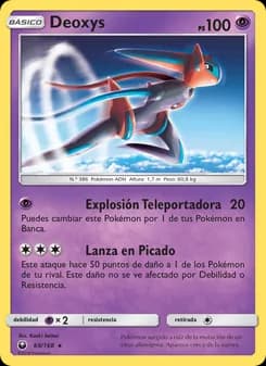 Deoxys card in Spanish