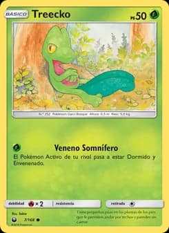 Treecko card in Spanish
