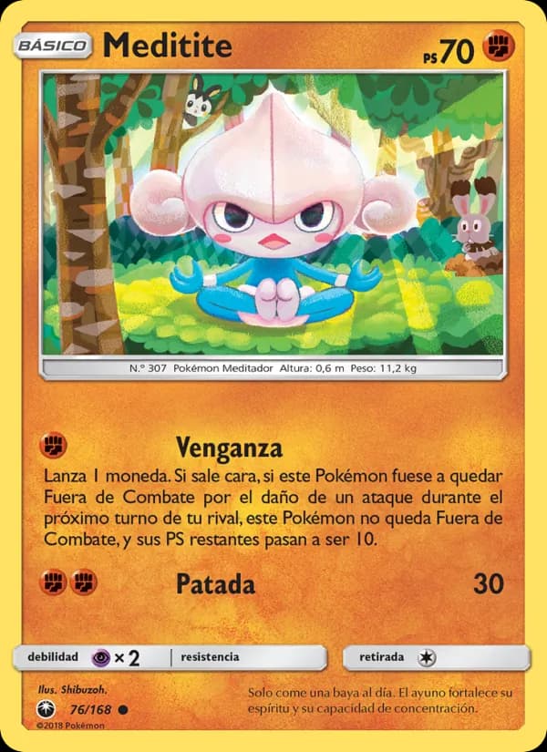 Meditite card in Spanish