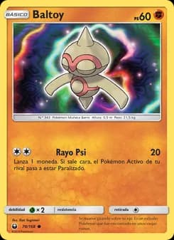 Baltoy card in Spanish
