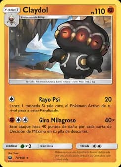 Claydol card in Spanish