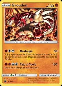 Groudon card in Spanish