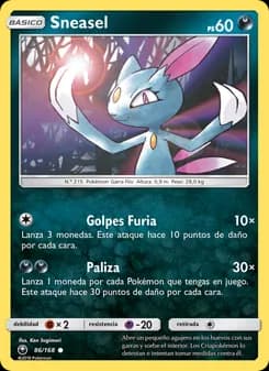 Sneasel card in Spanish