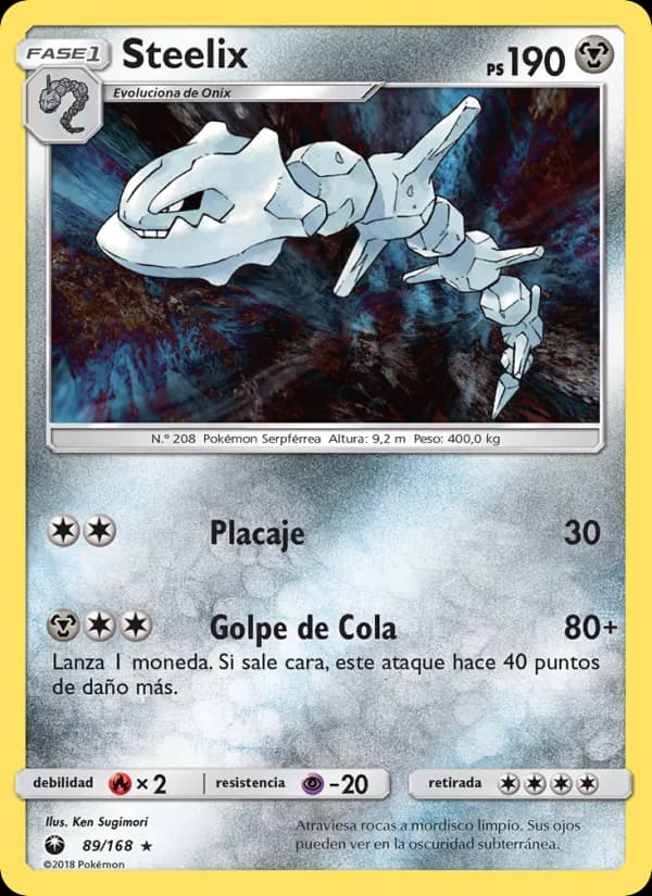 Steelix card in Spanish