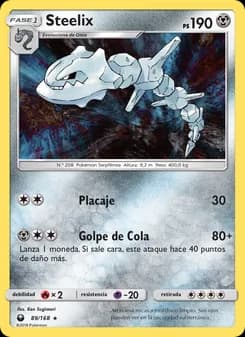 Steelix card in Spanish