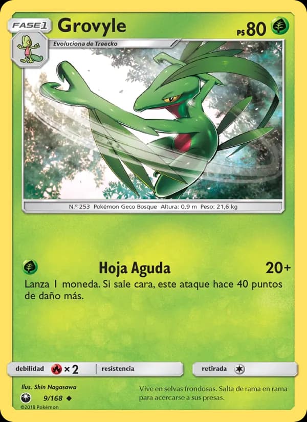 Grovyle card in Spanish