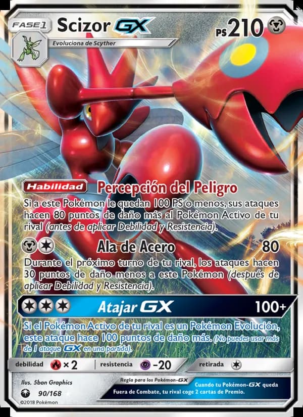 Scizor GX card in Spanish