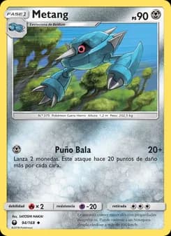 Metang card in Spanish