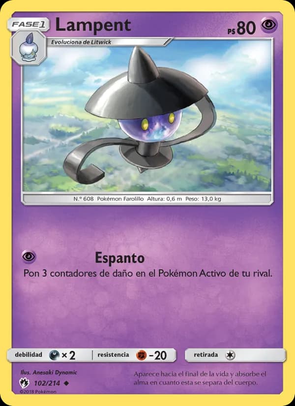 Lampent card in Spanish