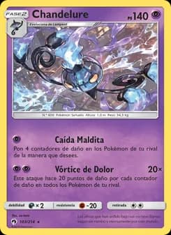 Chandelure card in Spanish