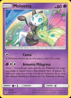 Meloetta card in Spanish