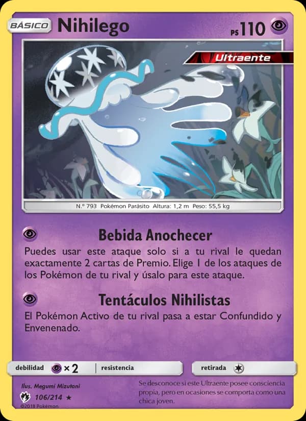 Nihilego card in Spanish