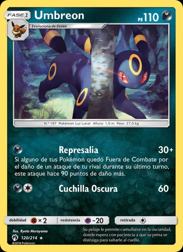 Umbreon card in Spanish
