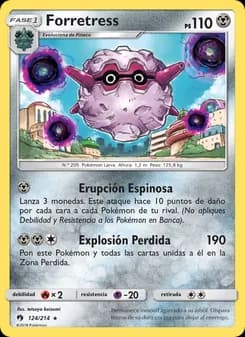 Forretress card in Spanish