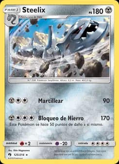 Steelix card in Spanish