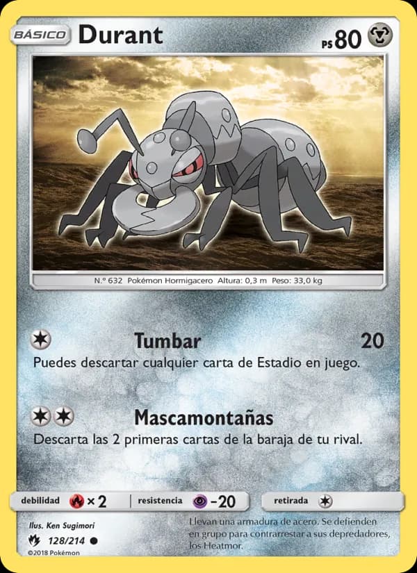 Durant card in Spanish
